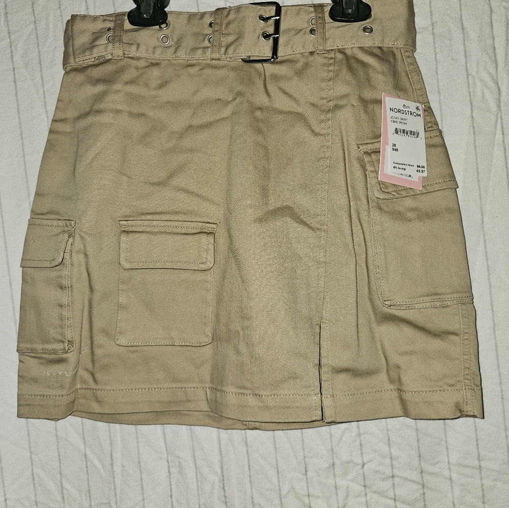 Nordstrom Juicy Couture Beige Utility Skirt